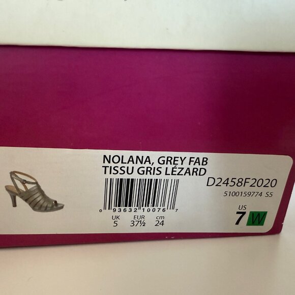 Naturalizer Nolana Grey Fab Heeled Sandal sized US7 W - Picture 5 of 5